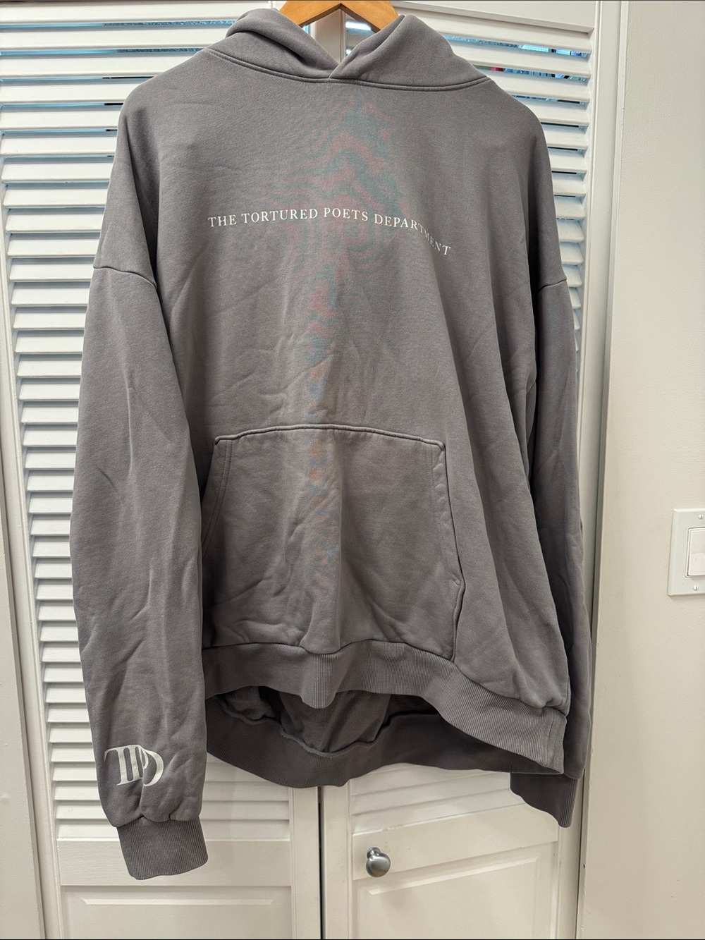 Taylor Gray Crewneck Hoodie with White Script